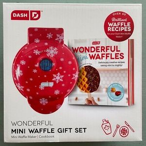 Mini Waffle Maker Holiday Gift Set